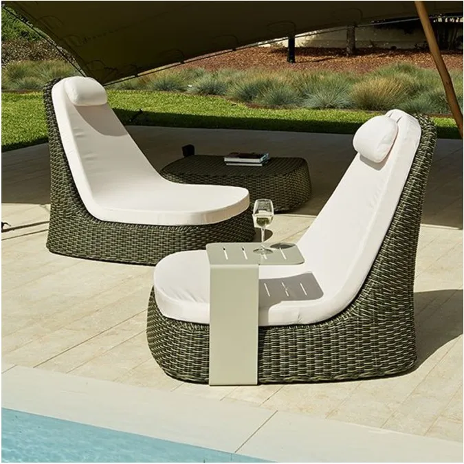

Garden Leisure Stool With Ottoman Wicker bar Furnitures Outdoor Rattan Sofa