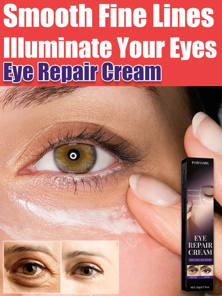 Creme para Olhos Antirrugas com Polipeptídeos Lifting Firmador Suavizante Hidratante Iluminador Redutor de Inchaço Calmante Cuidado com a Pele