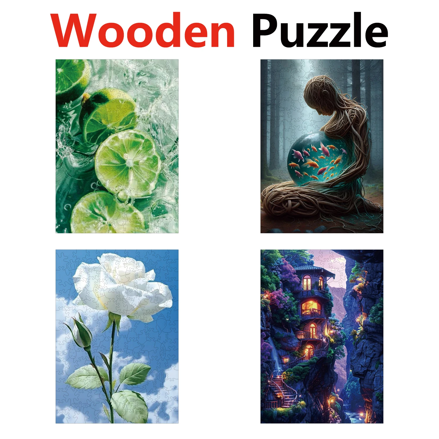

Cross border Hot Selling Animal Jigsaws For Elf Caterpillar Shoes Dwarf Puzzle Distinctive Party Game Mysterious Wooden Puzzle