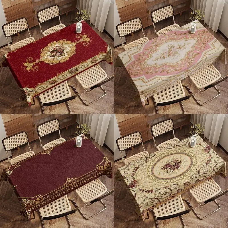 

Восточные цветочные скатерти Ресторан Кухня Скатерть Гостиная Украшение дома Прямоугольное украшение для вечеринки
