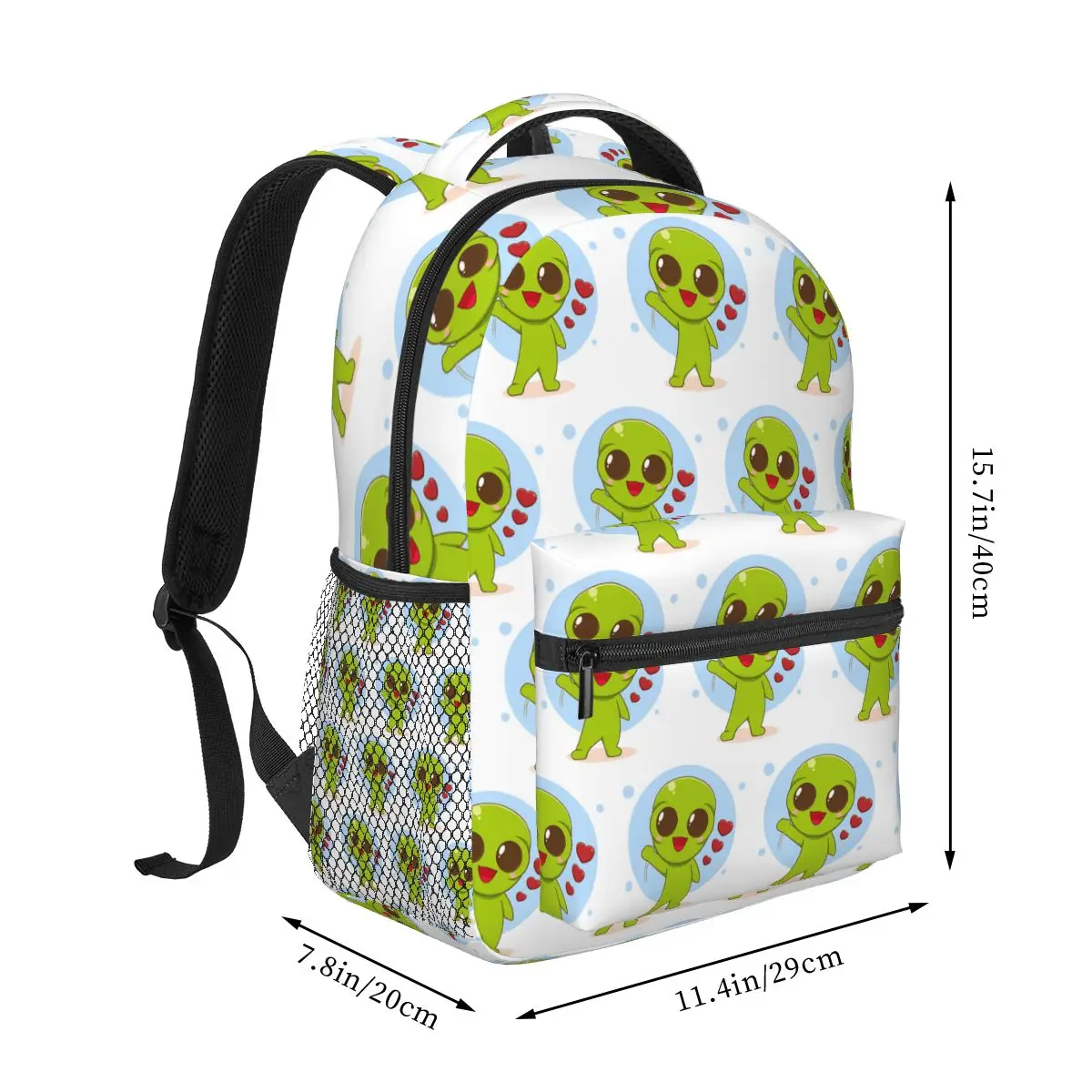 Cute Japanese Style Kawaii Alien Backpack Hot Sale Daypack Large Capacity Children BookBag School Bag Shoulder Bag for Men Women