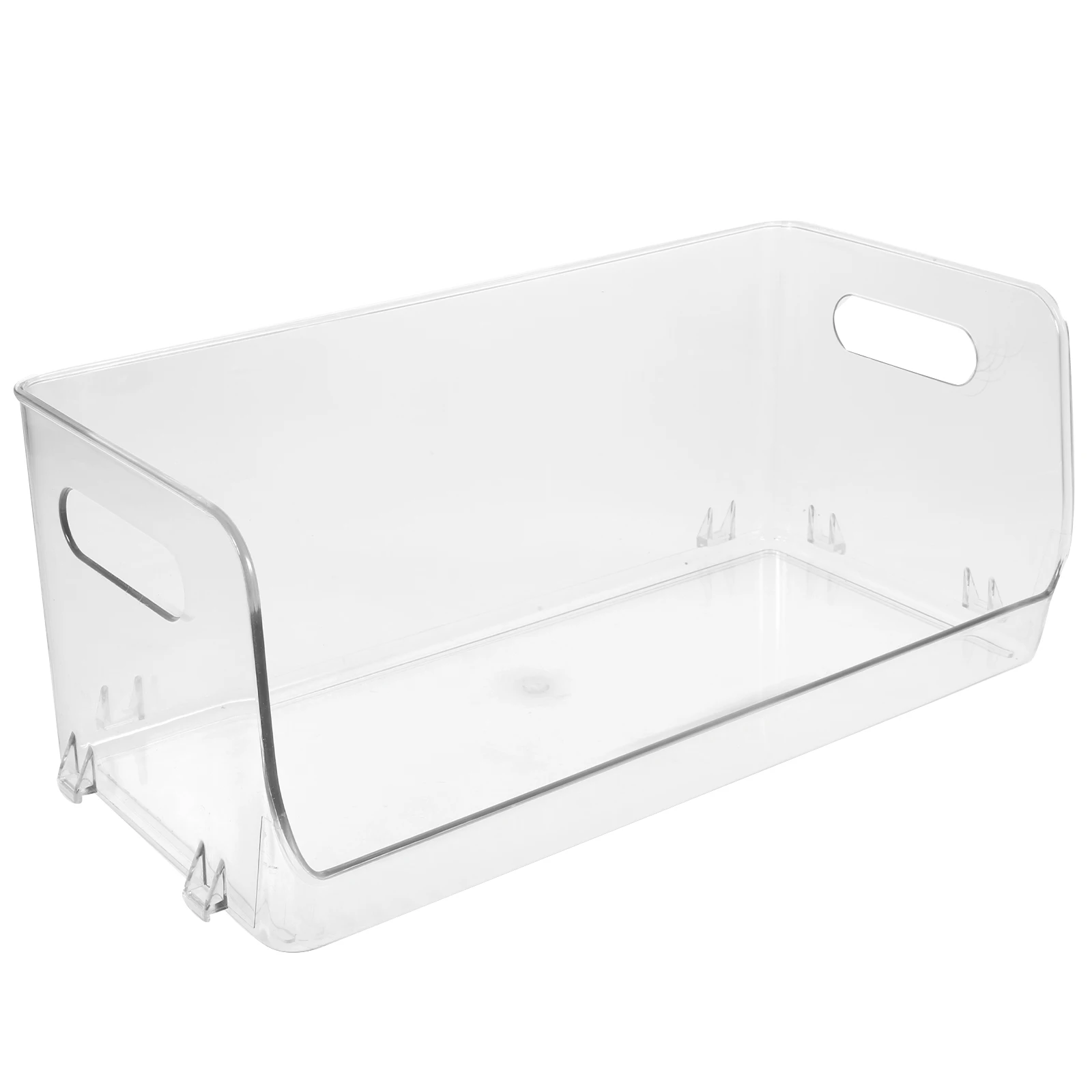 

Transparent Stackable Storage Box for Snacks Makeup Desktop ganizer Bins Rack Plastic Container Multipurpose Space Saving