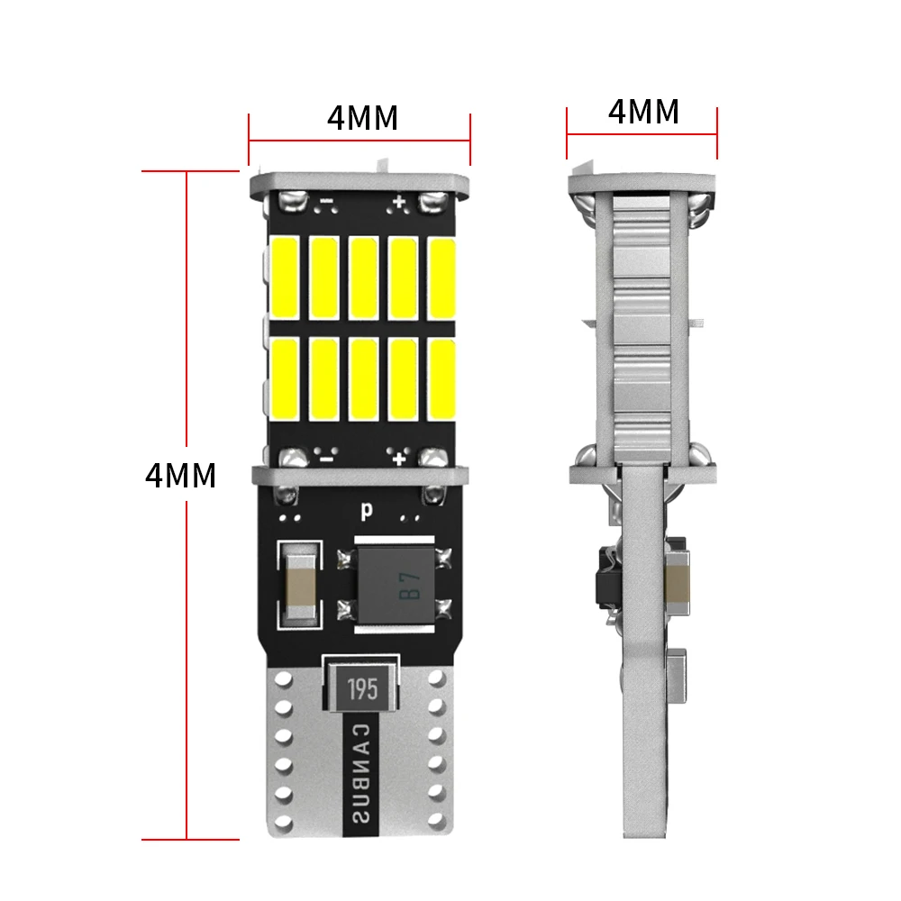 Oprah 2PCS LED T10 W5W Bulbs 4014 26 SMD Canbus No Error For Car Interior Instrument Lights Auto Reading Lamp 1200Lm White 6000K