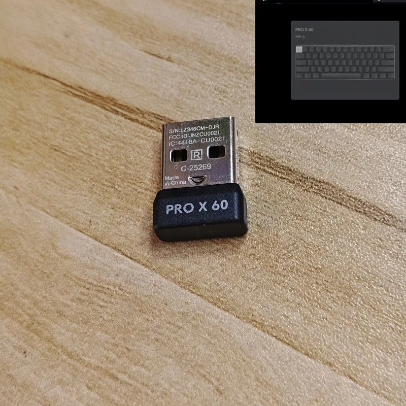 USB Dongle Receiver adapter for Logitech PRO X 60 Wireless Keyboard Lightspeed Receiver