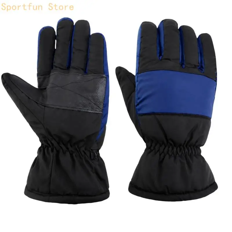 Men's Windproof Outdoor Gloves with Thick Fleece, Textured Grip, Windproof Ski Gloves for Skiing and Winter Outings X7JD