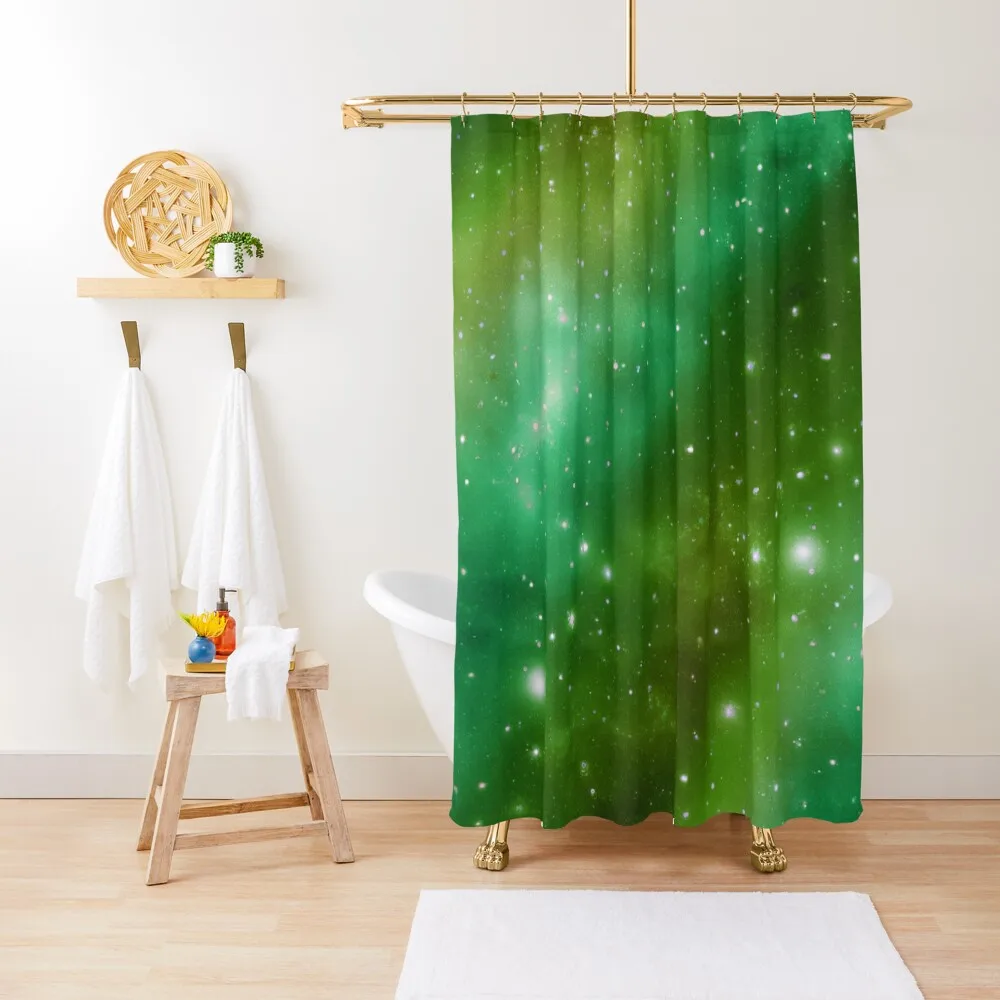 

Double Green Stars in Space Shower Curtain Luxury Bathroom Shower For Bathroom Set In The Bathroom Curtain