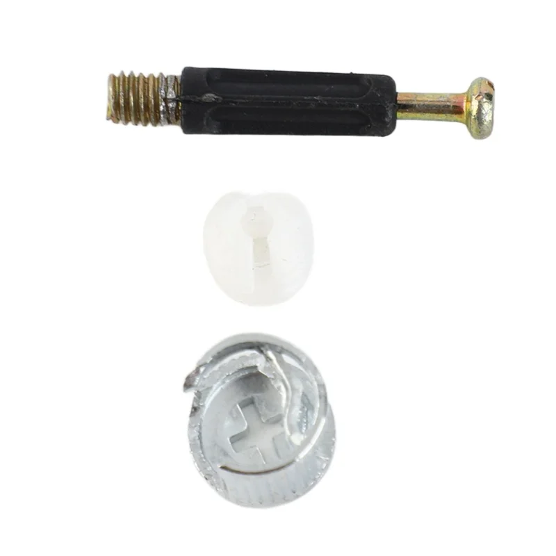 100 Sets 3-In-1 Eccentric Wheel Connecting Piece Furniture Screw Nut Kit Hardware Accessories