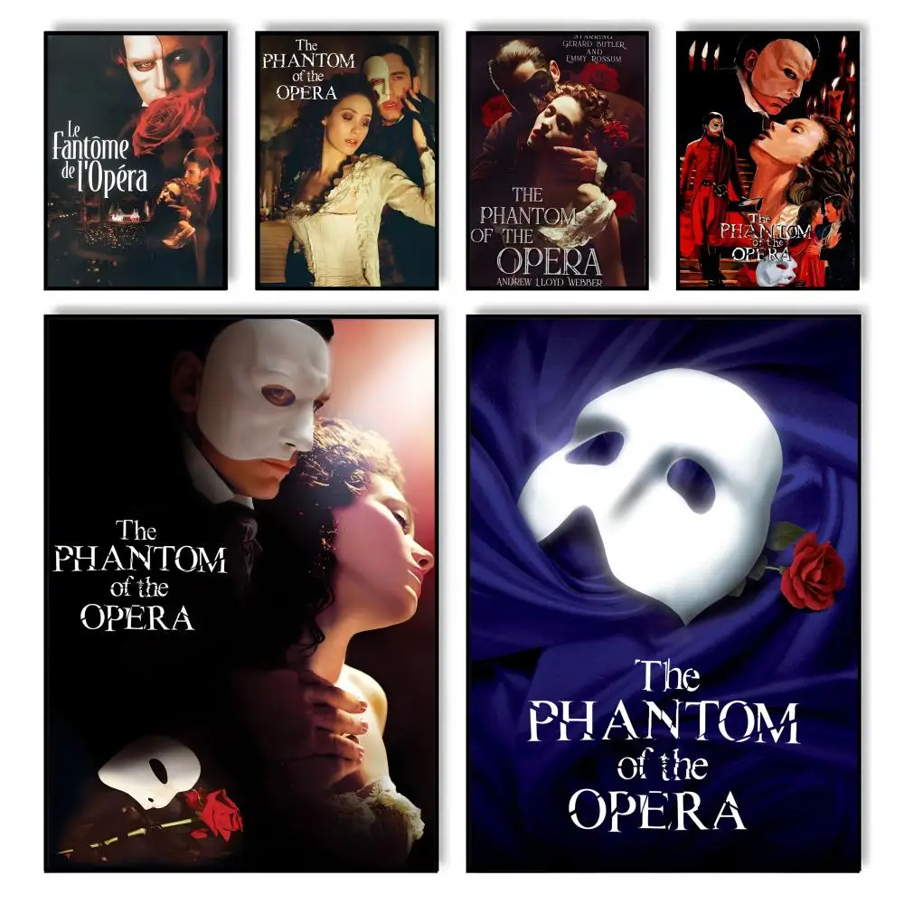 The Phantom Of The Opera Movie Poster HD Self Adhesive Waterproof Wall Art Ideal for Home Office Dorm Bedroom Great Gift