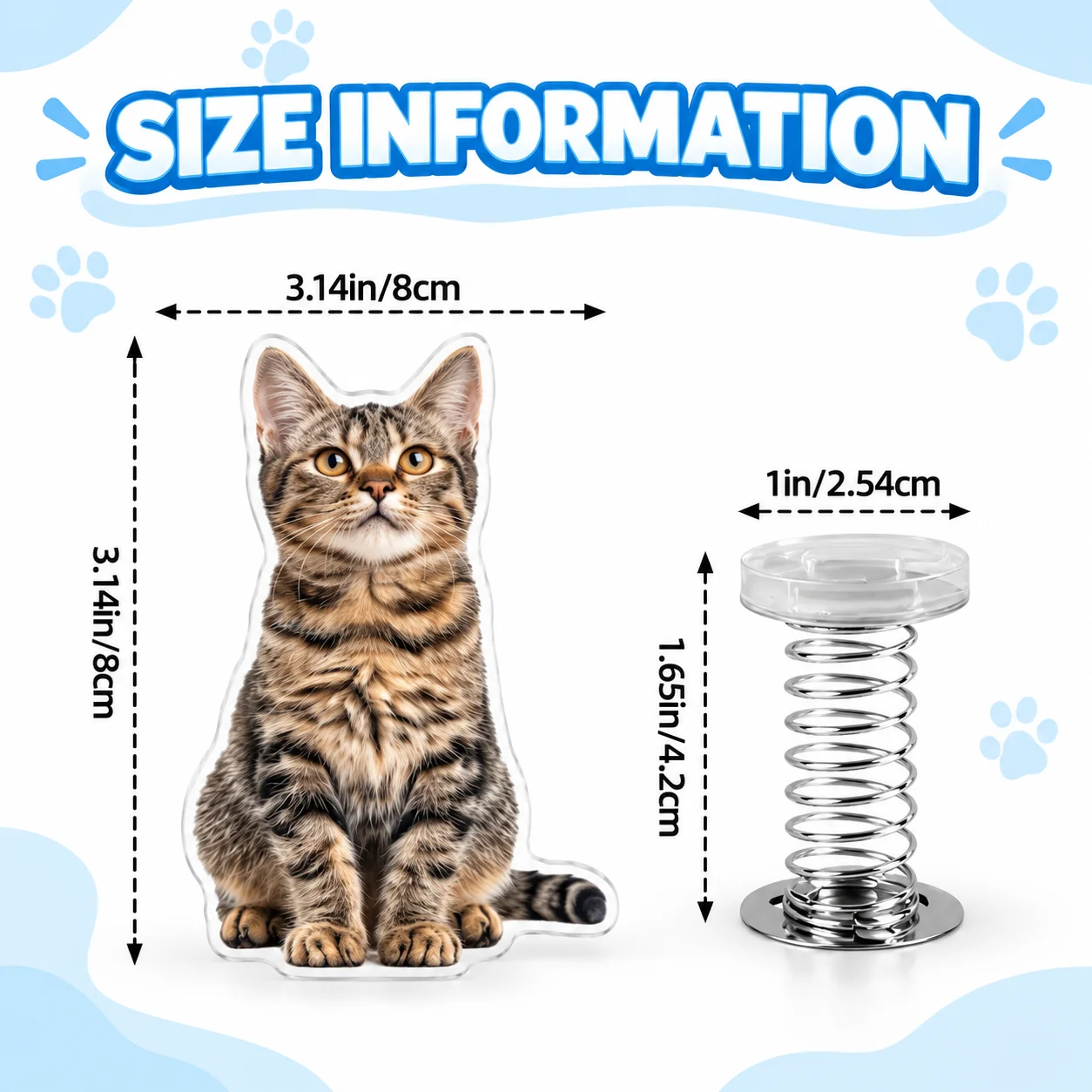 1/3/5PCS Custom Cat Dog Acrylic Spring Shaking Head Ornaments Car Dashboard Decorations Funny Toy Cute 2D Shaped Accessories