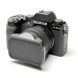 For FUJI XC15-45 Hood For FUJI XC15-45 XT50 XS20 XT100 xt30 52mm Vintage Square Lens Protective Cover Hood