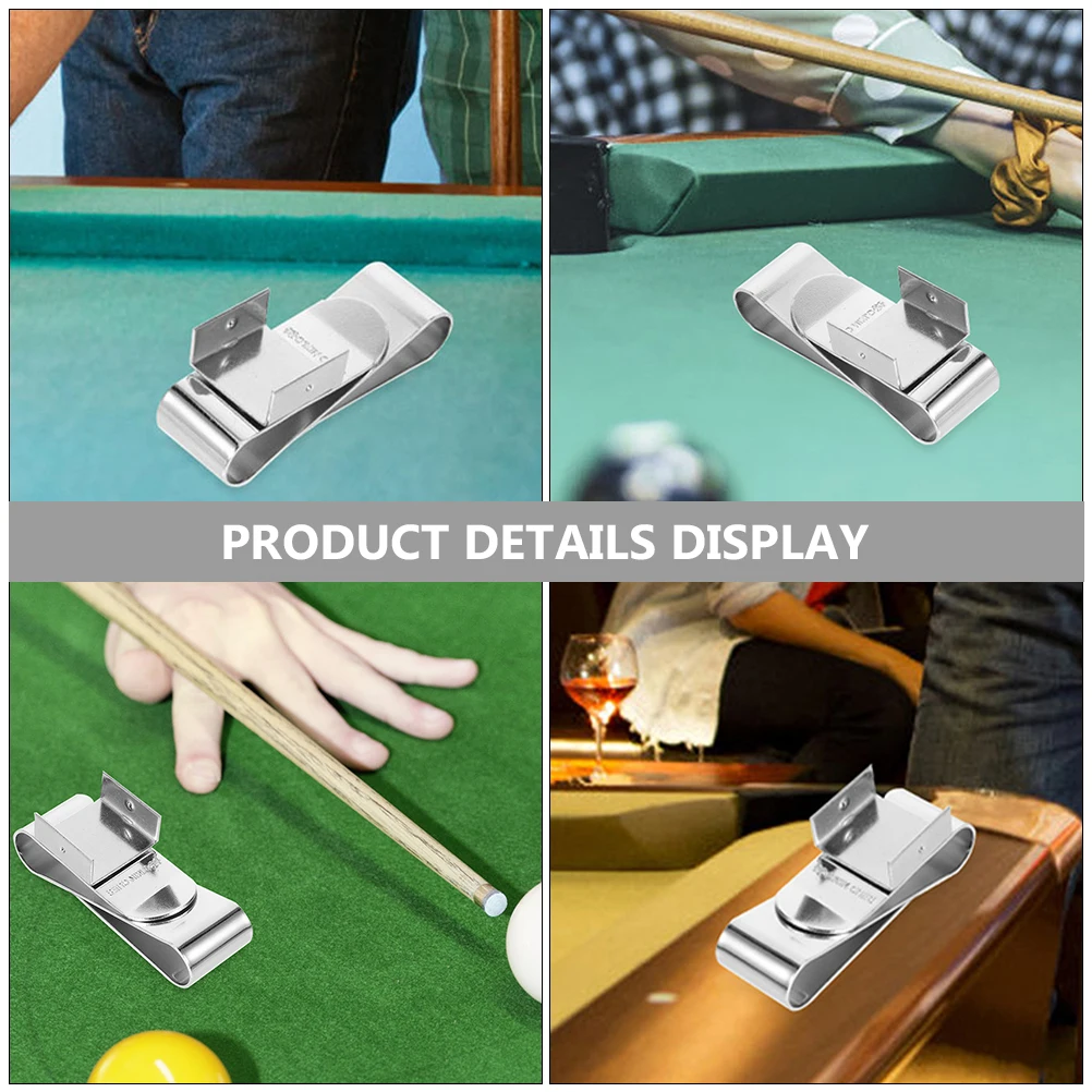 

2 Pcs Table Tennis Magnetic Powder Clip Billiards Metal Pool Chalk Holder Holders