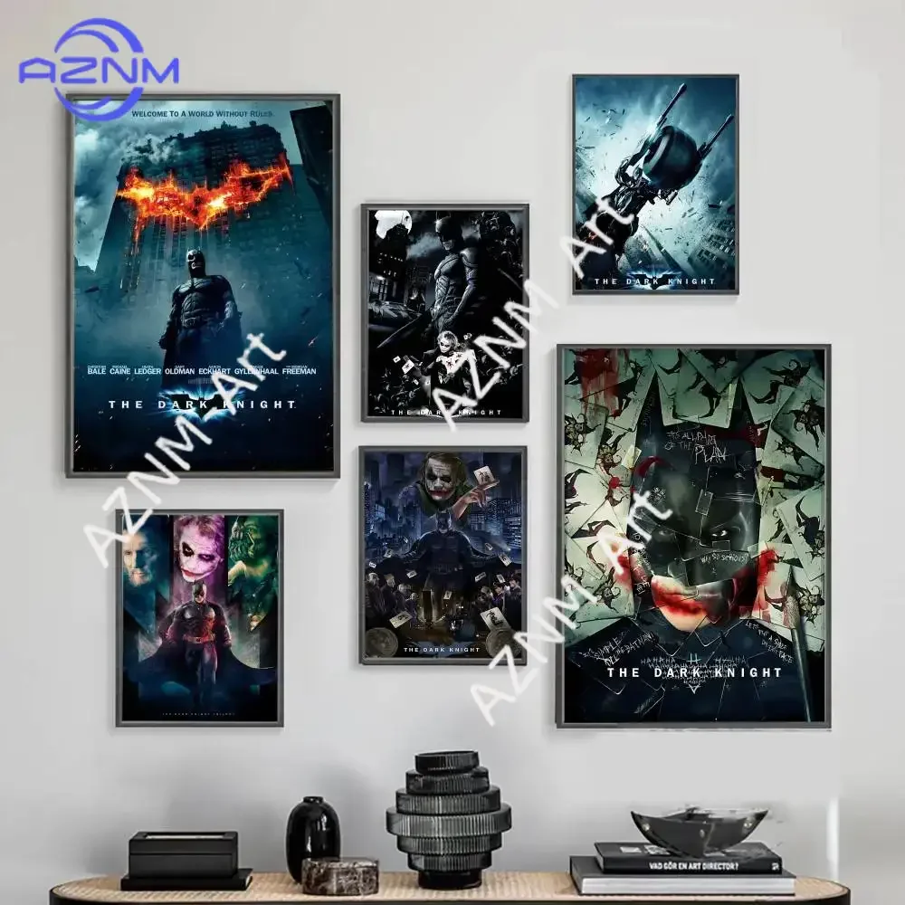 The D-Dark K-Knight Action Poster Sticky Posters Waterproof Paper Sticker Coffee House Bar Home Decor