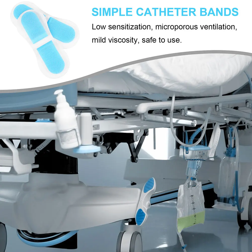 

8pcs Catheter Fixation Sticker Universal Size Nylon Material Skin Friendly Breathable Reduces Friction Easy Use Saves Time