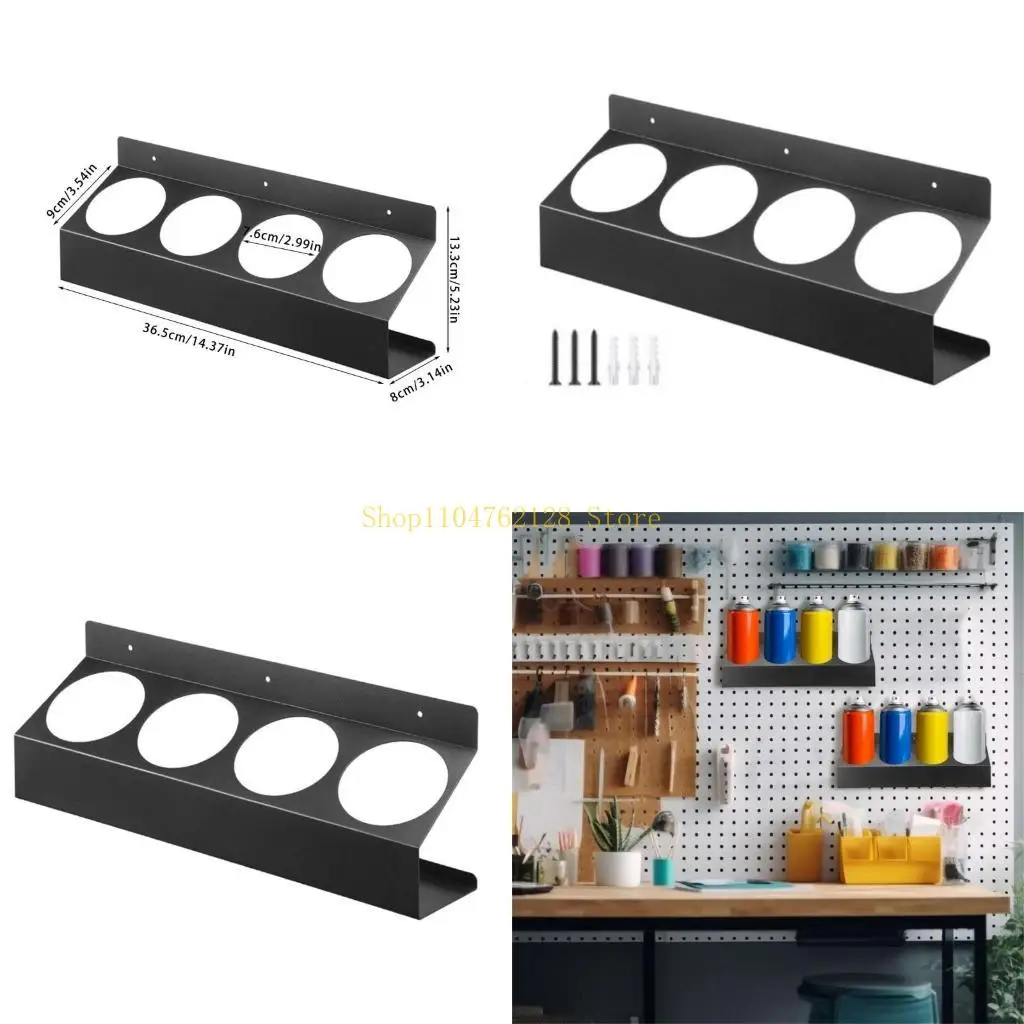 Black Aerosol Can for Workshop and Enclosed Trailers 4 Can Capacity Sprays Bottle Holder Wall Mount Shelf best sale