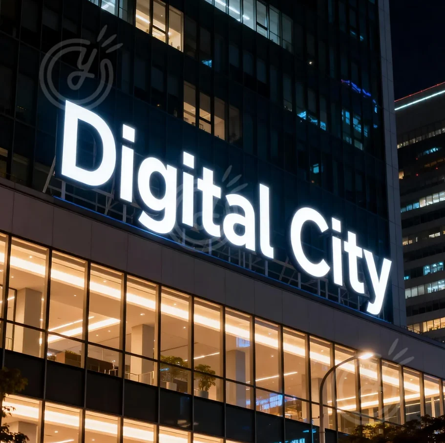 Custom 3D Metal Signage Front Lit Business Illuminated Letter Sign Outdoor Light  LED Digital City Signboard Waterproof Logo