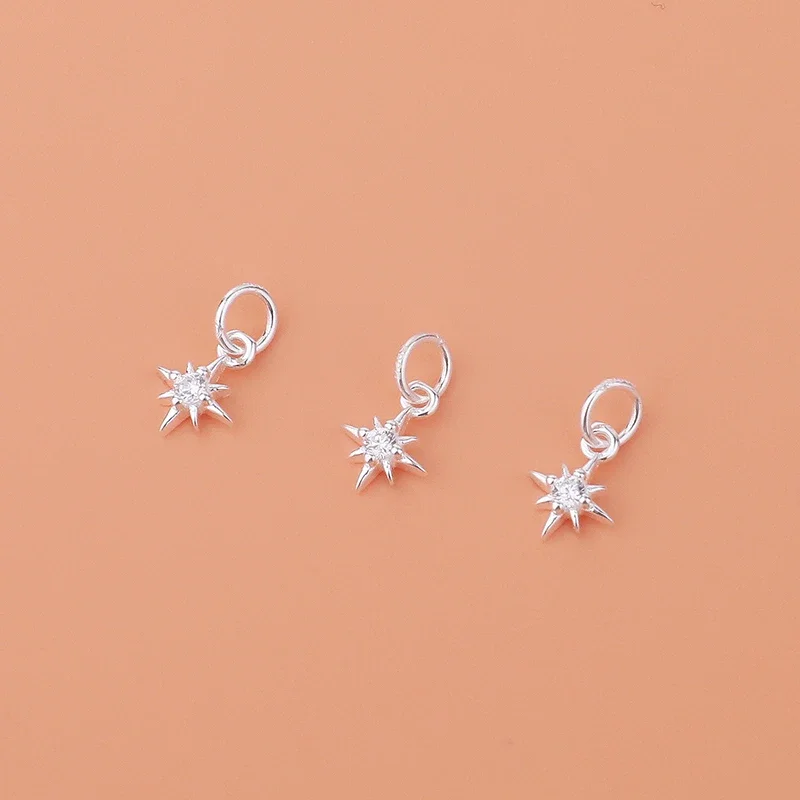 Korean Japanese light luxury accessories 925 sterling silver Flash star bracelet ring pendant