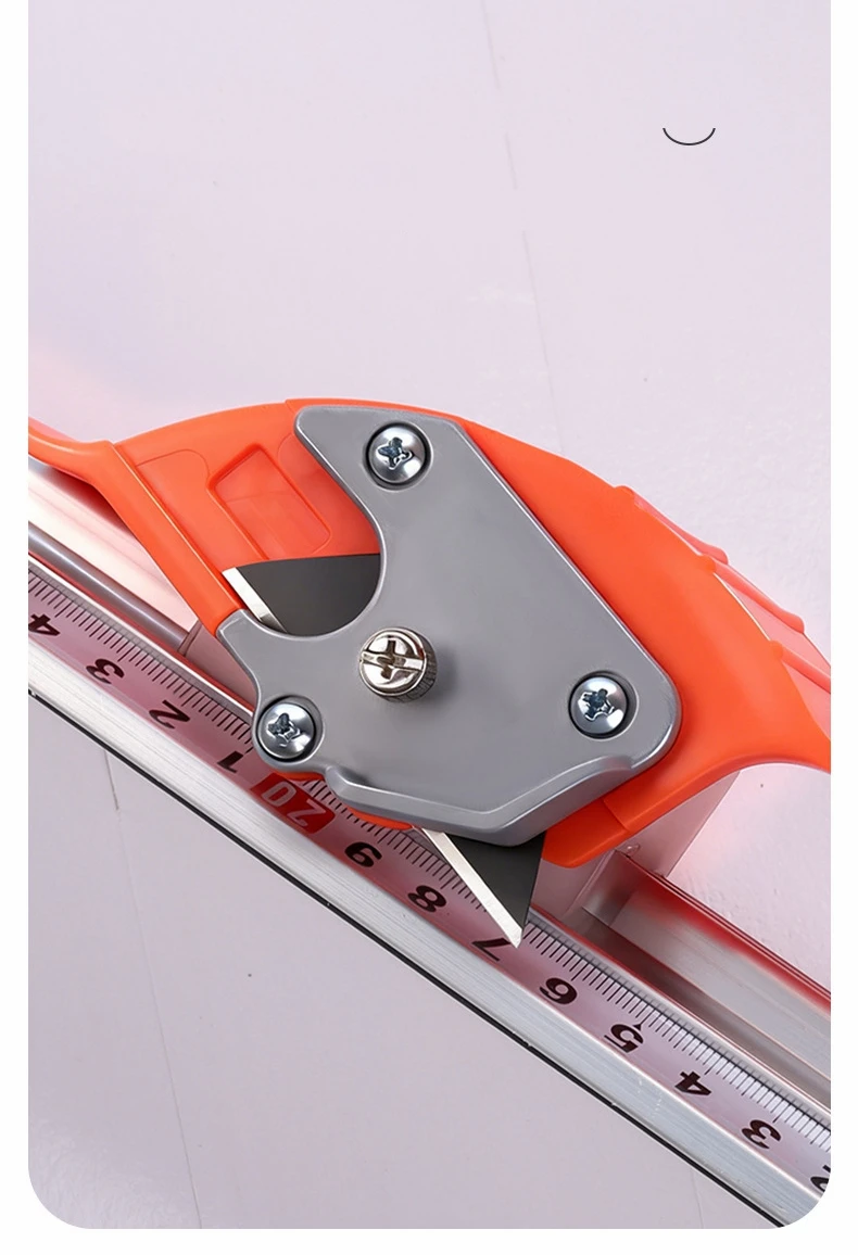 Manueller verschiebbarer Papierschneider mit Dual-Scale-Lineal Kt PVC-Schneidelineal Aluminium Anti-Rutsch-Schnitt-Positionierungslineal DIY-Werkzeug – Detail 7
