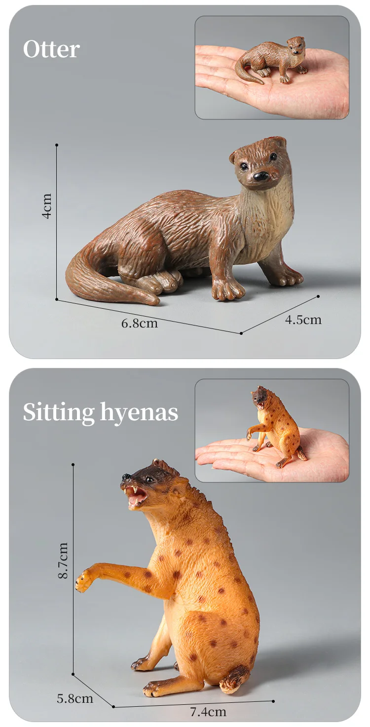 Montessori Wildtiere Modell Spielzeug Set – Löwe Elefant Antilope Actionfiguren Miniatur Zoo Figuren Pädagogisches Geschenk für Kinder – Detail 18