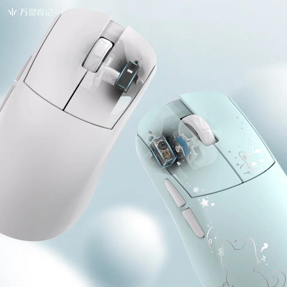 Mouse Sem Fio WLMOUSE YING em Liga de Magnésio PAW3950HS, Baixa Latência, Longa Duração da Bateria, Mouse Gamer Leve, Acessório de Jogos 8K