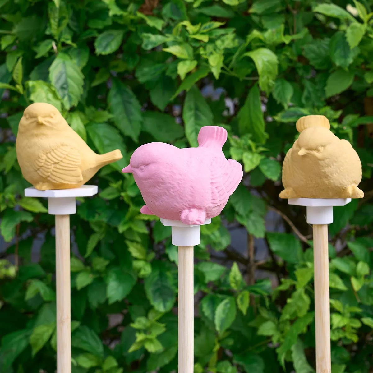 3D-Vogel Garten-Ornament Silikonform, Sechseckiger Wellenförmiger Aufbewahrungsständer, DIY Zement-Gips-Harz Tischdekoration, Handwerkskunst