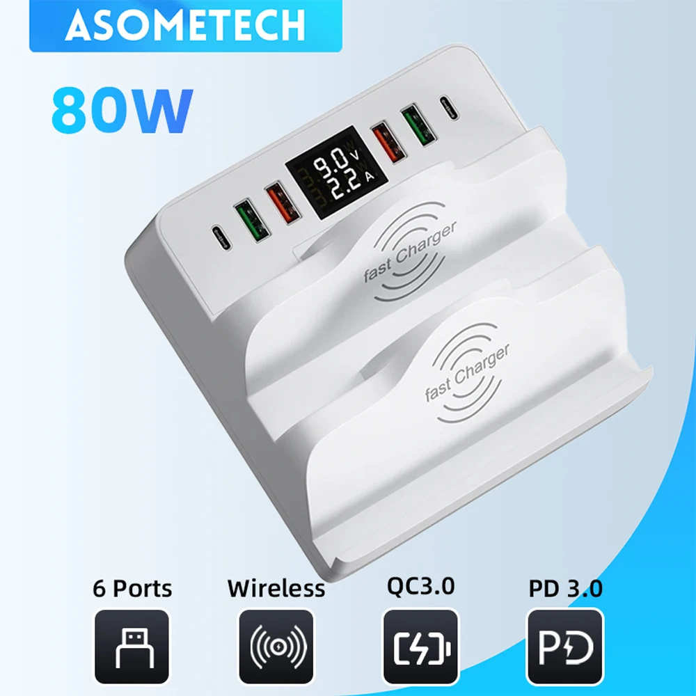 Ładowarka USB ładowarka ładowarka bezprzewodowa adapter do tabletu USB C PD szybka ładowarka do iPhone 12 11 Samsung Huawei Xiaomi