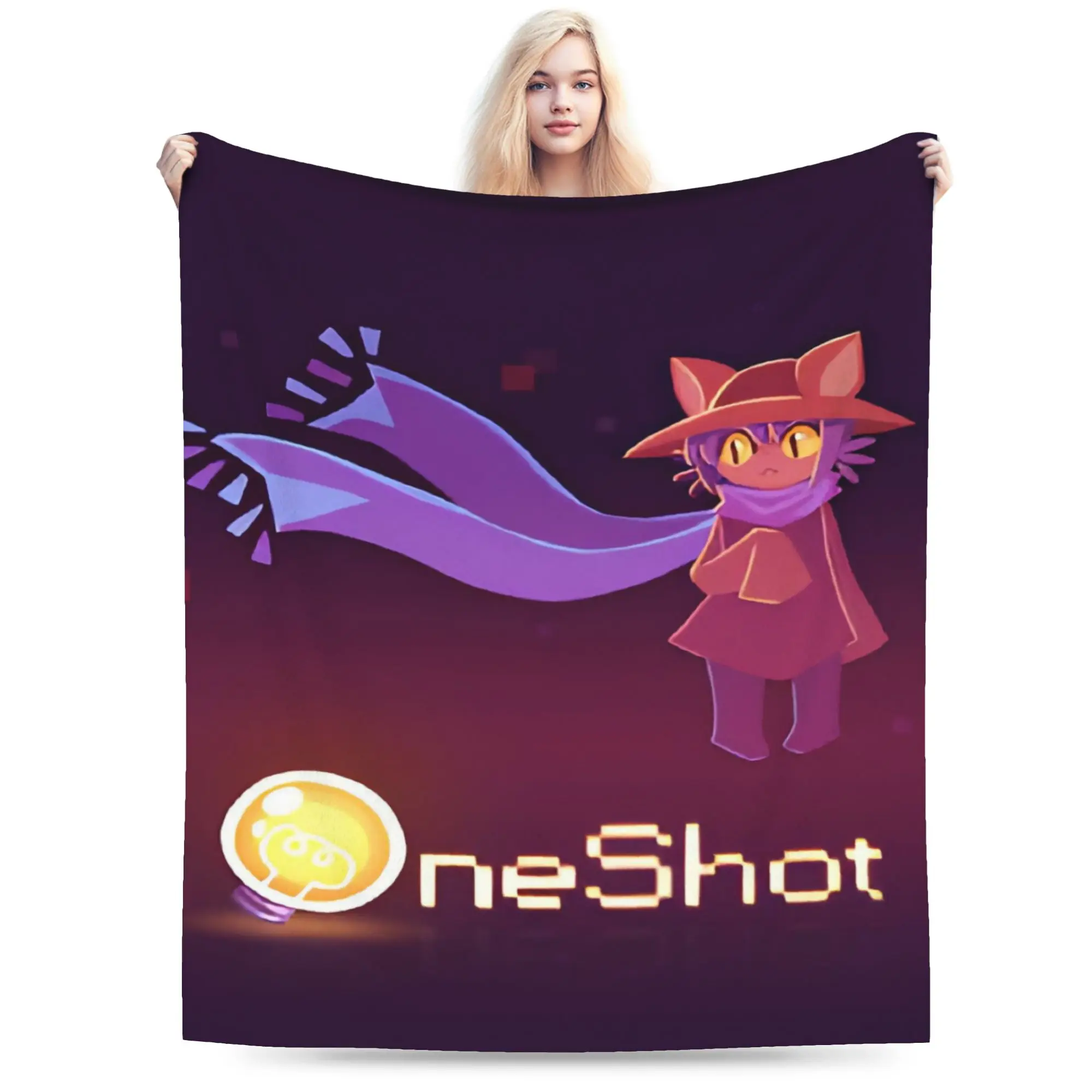 OneShots Niko Print Blanket For Men Women Warm Cozy Fluffy  Throw Blankets for Sofa 50x60 Inches Multiple Sizes