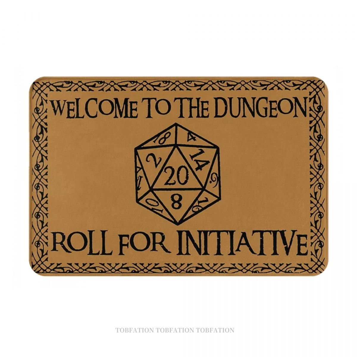 DND Game Bedroom Mat Welcome To The Dungeons Roll For Initiative Doormat Flannel Carpet Entrance Door Rug Home Decoration