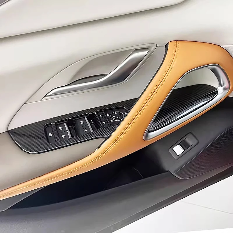 

Цветное оконное стекло из углеродного волокна, подъемные кнопки, декоративная рамка, накладка для BYD Song Pro 2023, левый автомобильный Стайлинг, интерьер