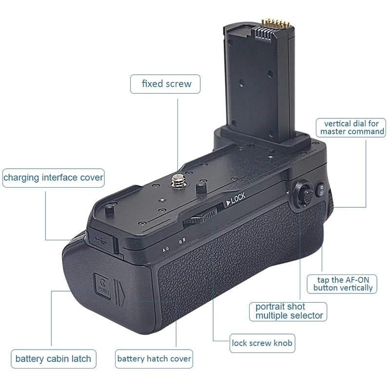 Imagem -03 - Bateria Grip com Controle Remoto para Nikon z8 Vertical Battery Grip Mb-n12