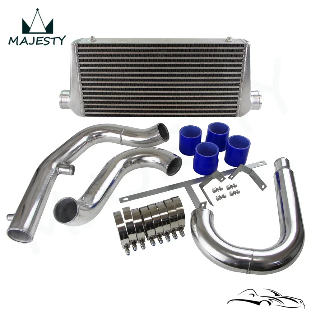 طقم أنابيب المبرد الأمامي 600X300X76 FMIC Mitsubishi Lancer Evolution 4G63T CT9A EVO 7-8-9 Turbo 2.0L 2001-2005 #4