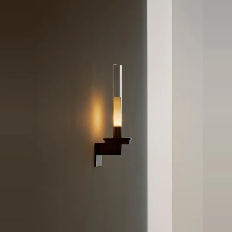 European Medieval Retro Candlestick Wall Lamps Corridor Bedroom Detachable Rechargeable Desk Table Lights Metallic Luster Cafe