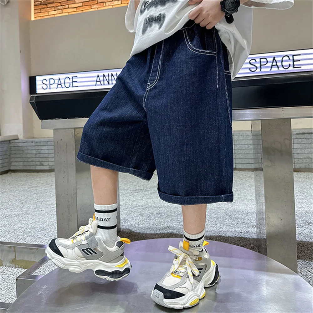 

3060 Summer Denim Shorts Boys Cargo Pants Children's Loose fitting Casual Shorts Pants Kid Jeans Boys Denim Capris