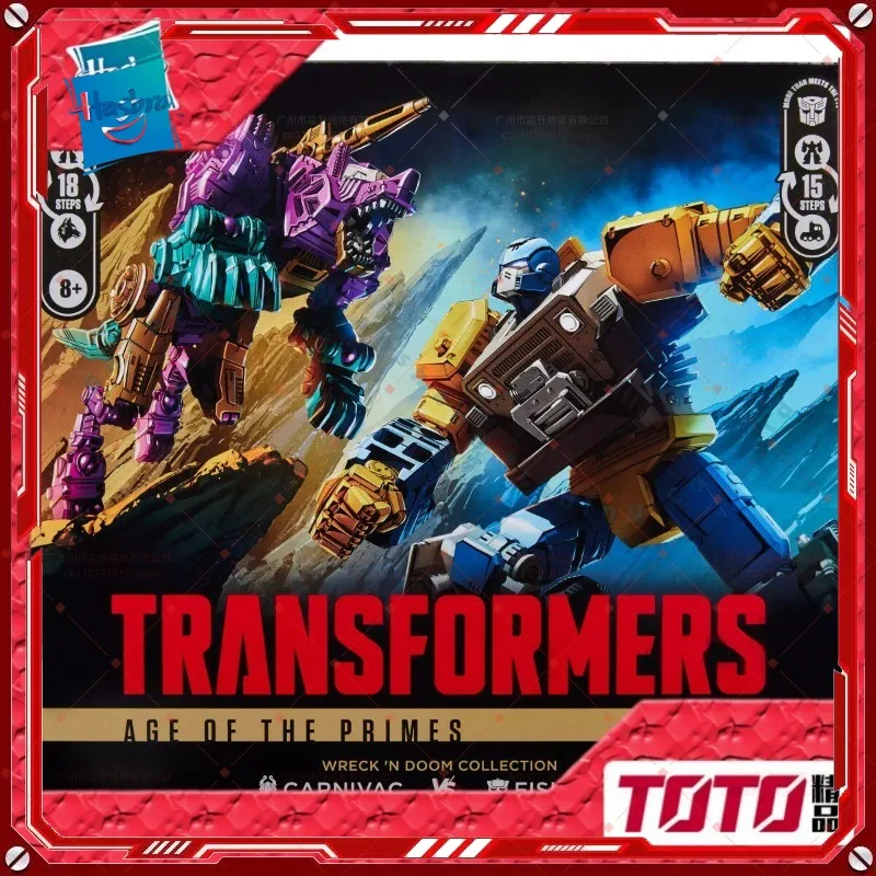 

In Stock Hasbro Transformers Classic Toys Age Of The Primes Carnivac Fisitron Action Figure Robot Toy Collectibles Gifts Hobbies