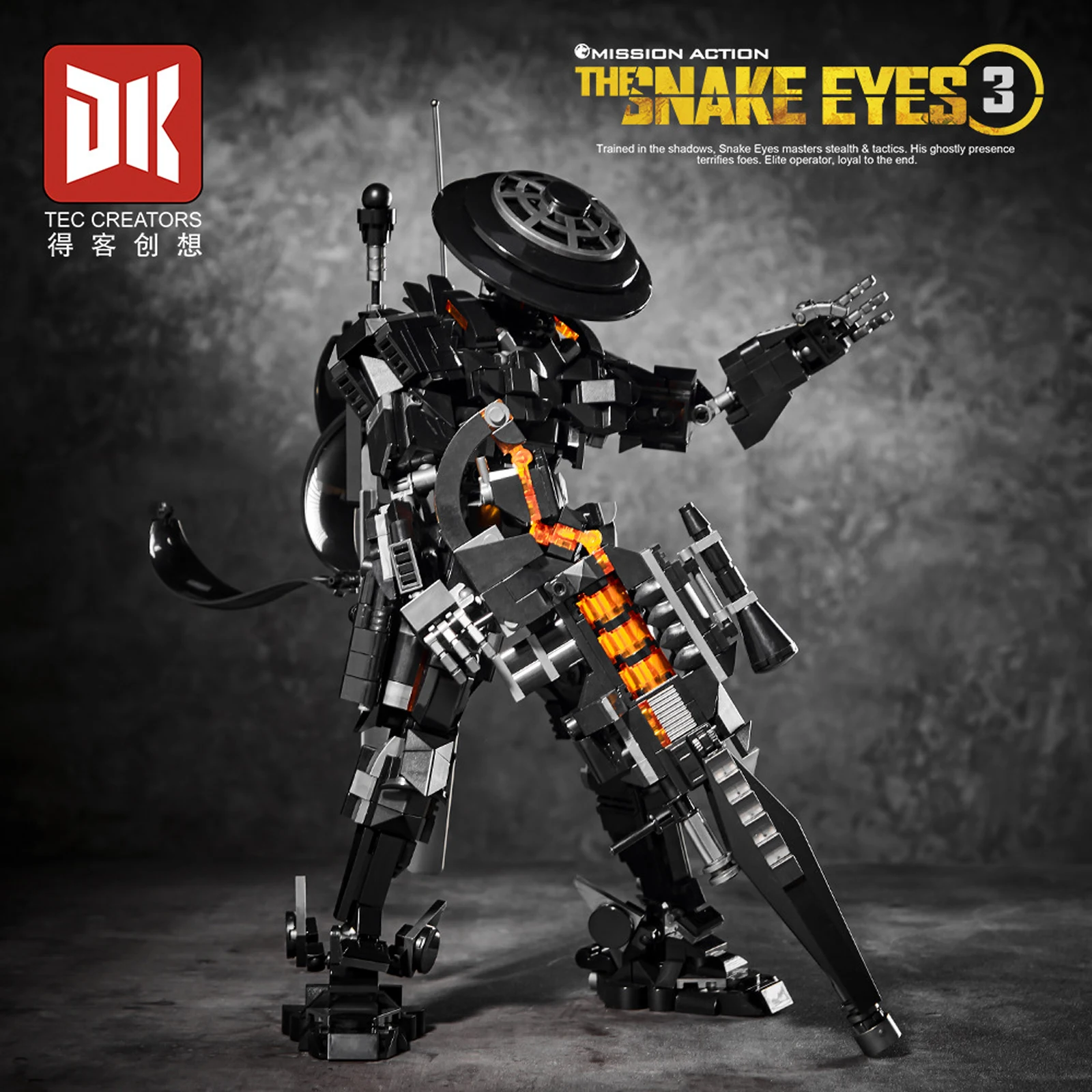 1053 قطعة MOC 2-IN-1 الميكانيكية المزدوج شفرة المحارب بندقية لعبة اللبنات فيلم لعبة عمل نموذج لجسم الاطفال الإبداعية لغز الهدايا