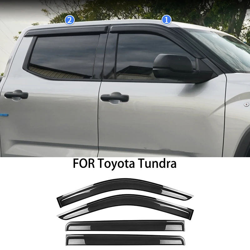 

Автомобильные аксессуары подходят для Toyota Tundra XK70 2022-2026 XK50 2007-2021 ABS водонепроницаемый козырек на дверь, окно, вентиляционные шторы, защита от солнца и дождя