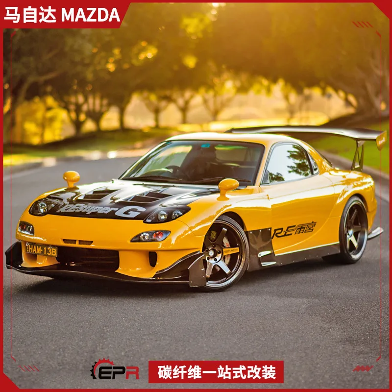 

Подходит для Mazda Mazda RX7 REGT Amamiya Big Surround FD3S, полный набор из углеродного волокна с широкими модификациями кузова