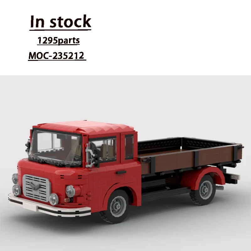 MOC-235212 Camión de transporte de carga clásico urbano, modelo de bloques de construcción, 1295 piezas, regalo de juguete de cumpleaños y Navidad para niños