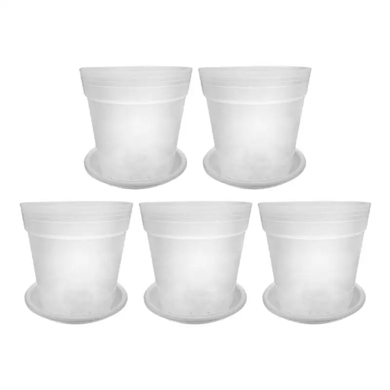 Clear Nursery Pots Clear Planter With Drainage Holes For Gardening Pots Thick Plant Pot For Nursery Flower Cactus House Plants