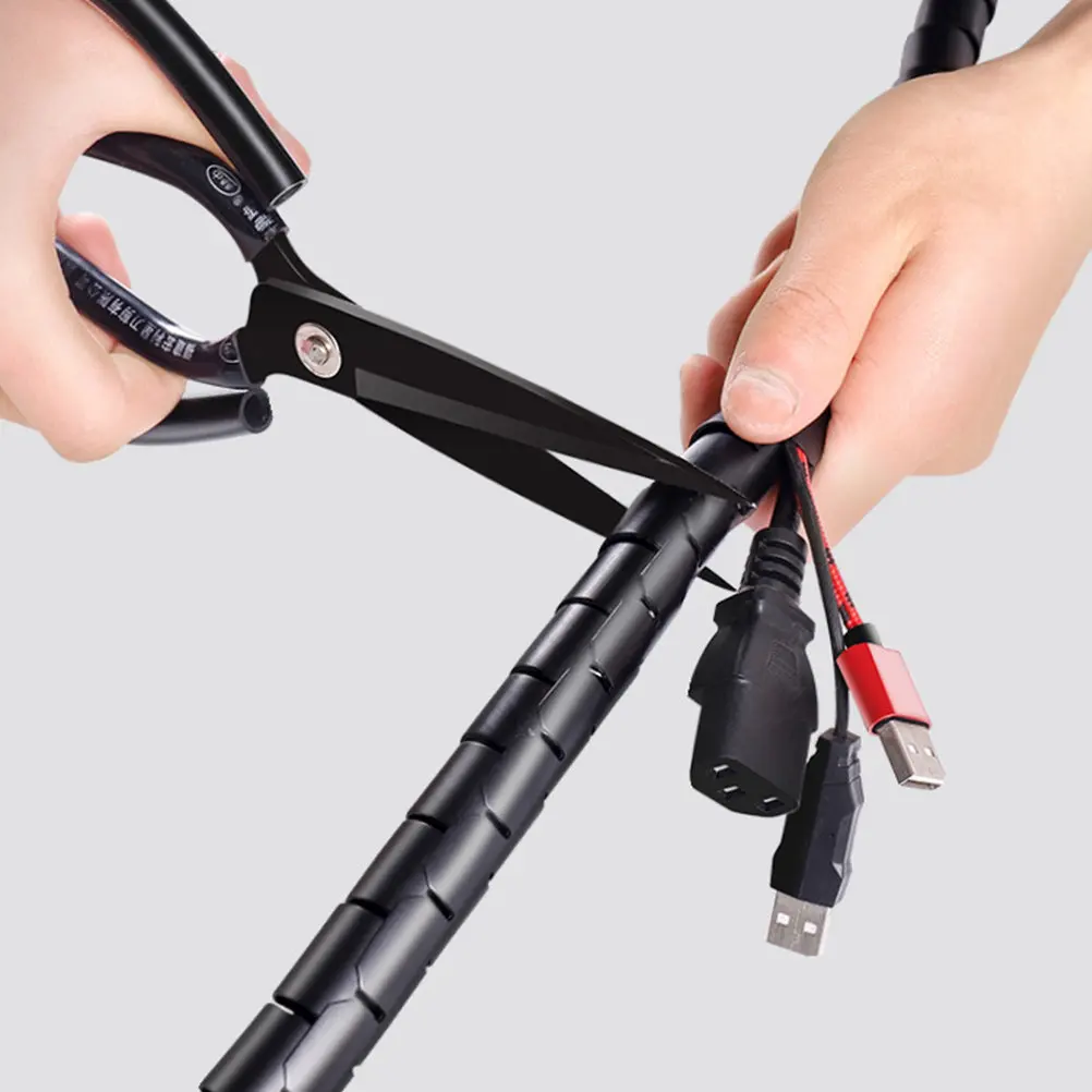 

Набор из 10 м спиральных кабельных органайзеров (рукавов) для проводов, свободно обрезаемые, бесшовные, безопасные, защита от домашних животных