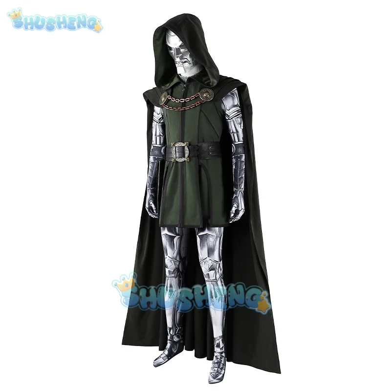 Disfraz de Doctor Doom, chaleco Doom, mono, casco, traje, Halloween, carnaval, fiesta, Navidad, juego de rol, ropa