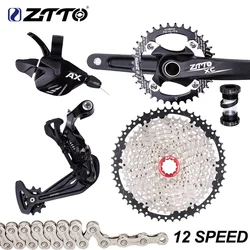 ZTTO MTB Bike 12 Speed Group Set 1x12 Shifter Rear Derailleur 12s 50T Cassette 12s 46T 11-52T HG Sprocket Chain Crankset With BB