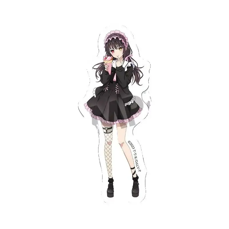 Date A Live V Mio Takamiya Amusement Park Date Human-shaped Acrylic Stand Model Plate Keychains Desk Decor