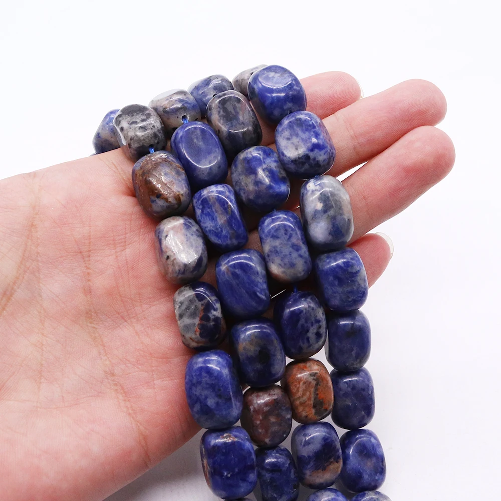 

Irregular Nuggets Beads Natural Sodalite Semi Precious Stones Spaced Loose Beads for DIY Earrings Bracelets Charm Accessories