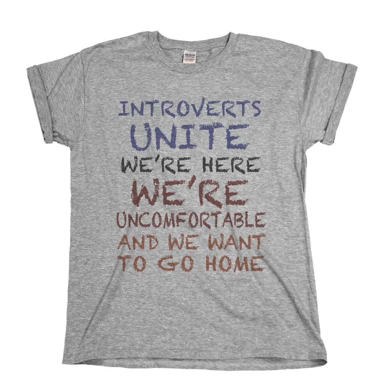 

Introverts Unite Funny Mens T-Shirt Friendly Nerd Geek Ladies Birthday