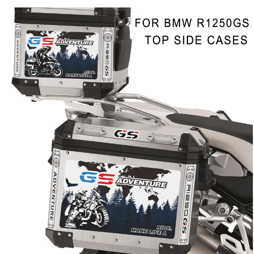 Pegatinas de aluminio para maletero, calcomanías para maletas de BMW R1250GS, R1250, R 1250 GS, GSA, HP, Adventure 2018, 2019, 2020, 2021