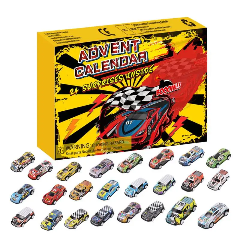 2024 Christmas Advent Calendar Car Toys 24 Day Countdown Calendar With 24 Different Race Cars Cool Christmas Kids Boys Gift