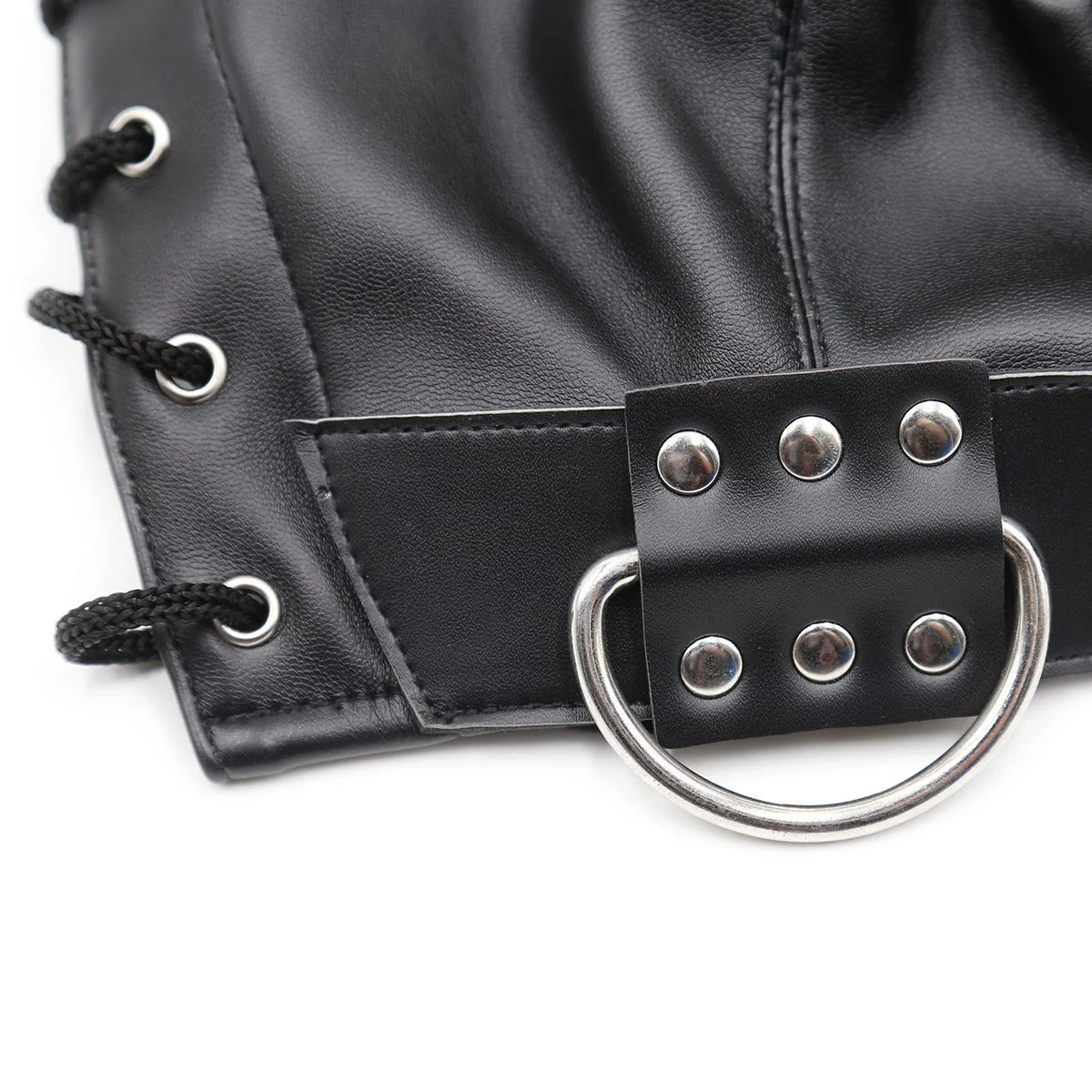 เซ็กซี่หนังระบายอากาศ Baring Mouth Eye Mask Hood พร้อมซิปบทบาทเล่นหน้ากากคอสเพลย์ Bondage คอสเพลย์ Animation Party Props