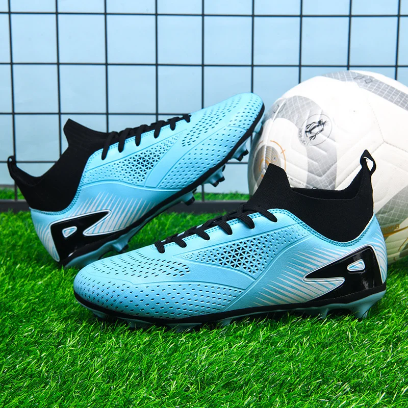 

High Top FG Men Football Shoes High Quality Society Soccer Boots Men Non-slip Men's Futsal Sneakers Big Size 47 tacos de fútbol