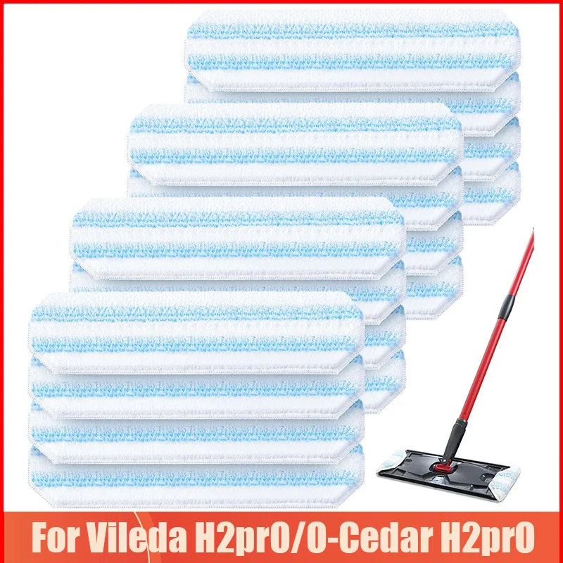 For Vileda H2prO/O-Cedar H2prO Robot Vacuum Cleaner Flat Mop Pad Rags Cleaning Spare Replacement Accessories Microfiber Mop Pad