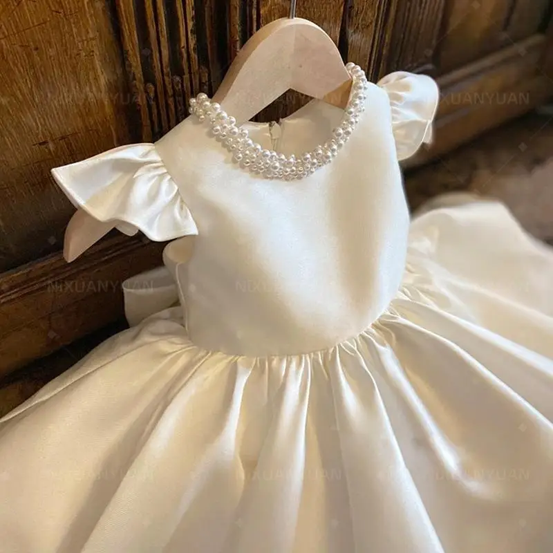 Flower Girl Dresses for Weddings Kids Clothes Girl White Dress First Communion Dresses Girls 2023 Ball Gown Boutique Party Kids